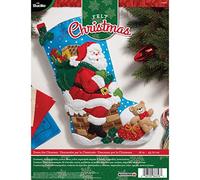Bucilla Down the Chimney Stocking Felt Applique Kit, Multi-Colour, 3.04 x 22.86 x 30.48 cm