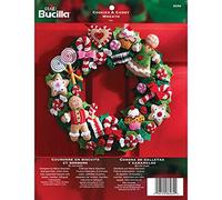 Bucilla Felt Applique Wreath Kit, 15-Inch Round, 86264 Cookies & Candy