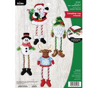 Bucilla Felt Ornaments Applique Kit Set of 4-Dangling Leg Friends