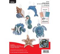Bucilla Felt Ornaments KIT Under SEA, lace, One Size