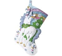 Bucilla Felt Stocking KIT, Cotton, Santa's Unicorn, 18 inches Long