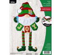 Bucilla Felt Wall Hanging Applique Kit-Joyful Gnome