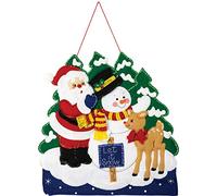 Bucilla Felt Wall Hanging Applique Kit-The Christmas Squad (89452E)