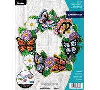 Bucilla Felt Wreath Applique Kit 16.5" Round-Butterfly Bliss