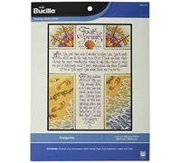 Bucilla Footprints Cross Stitch Kit-10.5 x 14 inches 28 Count, Fabric, Off- White, by The Yard