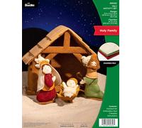 Bucilla, Holy Family, Felt Applique 5 Piece Nativity Scene Set, Perfect for DIY Arts and Crafts, 89656E