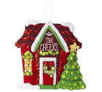 Bucilla, Home for The Holidays Set of 6 Felt Applique Ornament Making Kit, Perfect for DIY Needlepoint Arts and Crafts, 89511E