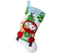 Bucilla, Jolly Deliveries 18" Felt Applique Stocking Making Kit, Perfect for DIY Needlepoint Arts and Crafts, 89552E