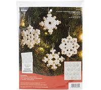 Bucilla Plaid Enterprises Felt Ornament KIT, Elegant Christmas Snowflakes, One Size
