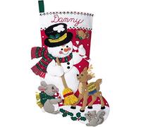 Bucilla PLAID ENTERPRISES Felt Stocking KIT SNOMN/FRND, Fabric, Snowman and Friends, One Size