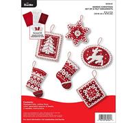 Bucilla Plaid PE86964E Nordic Christmas Seasonal Felt Ornament Kit