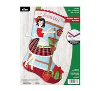 Bucilla, Rockin' Retro Kitchen, Felt Applique 18" Stocking Making Kit, Perfect for DIY Arts and Crafts, 89778E