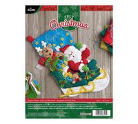 Bucilla Santa's Helper Stocking Felt Applique Kit, Multi-Colour, 29.84 x 22.86 x 6.09 cm