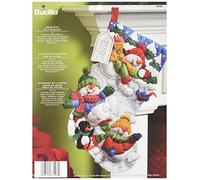 Bucilla Snow Fun Stocking Felt Applique Kit