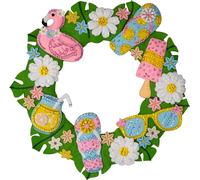 Bucilla, Summer Fun, Felt Applique Wreath Making Kit, Perfect for Holiday DIY Arts and Crafts, 89706E