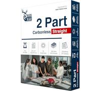 Buck 2 Part Straight Digital Carbonless Copy Paper, 8.5" x 11" Collated Paper, 1 Ream, 500 Sheets, 92 Bright, CB White/CF Canary - Ideal for Laser & Digital Printers & Perfect for Quality Duplicates