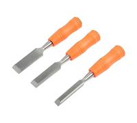 Buck Bros. 40601 3 Piece Professional Wood Chisel Set with Impact-Ready Yellow Acetate Handles (1/2 Inch, 3/4 Inch, and 1 Inch Chisels Included)