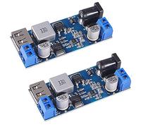 Buck Converter Module 12v to 5v 5A USB Voltage Regulator DC 9V-36V Step Down to USB 5V Transformer Dual Output Voltage Regulator Board for Phone Fast Charging(2 PCS)