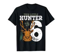 Buck Deer Hunting Hunter Kid 6th Birthday This Little Hunter T-Shirt