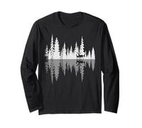 Buck Doe Walking Through Forest Deer Reflection Wilderness Long Sleeve T-Shirt