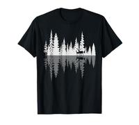 Buck Doe Walking Through Forest Deer Reflection Wilderness T-Shirt