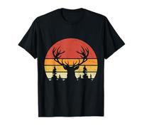 Buck Elk Hunter Deer Hunting Season Vintage Retro T-Shirt