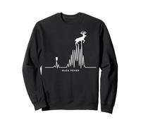 Buck Fever Hunter Coffee Heartbeat Line Art Sweatshirt
