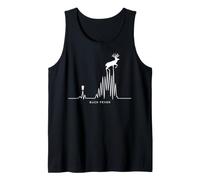 Buck Fever Hunter Coffee Heartbeat Line Art Tank Top