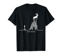 Buck Fever Hunter Coffee Heartbeat Line Art Value Graphic T-Shirt