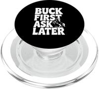 Buck First Ask Later Funny Horse Lover PopSockets PopGrip for MagSafe