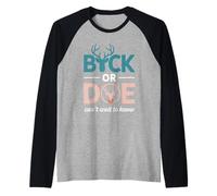 Buck Or Doe Can't Wait to Know Gender Reveal Raglan Baseball Tee