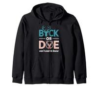 Buck Or Doe Can't Wait To Know Gender Reveal Zip Hoodie