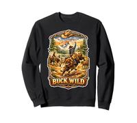 Buck Wild Bull Rider Rodeo Sweatshirt