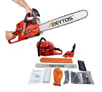 BUCKCHI 58CC Heavy Duty Petrol Chainsaw 20" Bar 50 cm Cut 2-Stroke Easy-Starting 2.2KW 2-Cycle Handed Gasoline Chainsaws Garden Tool for Cutting Trees, Wood, Outdoor Home Garden and Farm Use