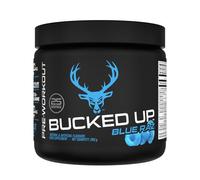 Bucked Up Pre-Training Powder | Performance Supplement with Beta-Alanine, Citrulline Malate & Caffeine | Sugar Free | Blue Raz | 25 Servings