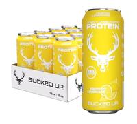 Bucked Up Sparkling Protein Soda, Frosted Lemonade, 12 x 473ml Cans