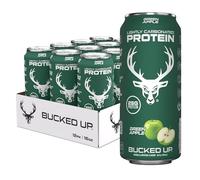 Bucked Up Sparkling Protein Soda, Green Apple, 12 x 473ml Cans