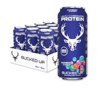 Bucked Up Sparkling Protein Soda, Rainbow Candy, 12 x 473 ml Cans