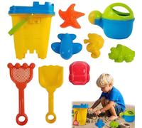 Bucket and Spade Beach Set - 9 PCS Sand Toys with Bucket, Spade, Rake, Castle & Animal Molds, Watering Can, Beach Toy Set for Sandcastle Building, Outdoor Indoor Sand Play Summer