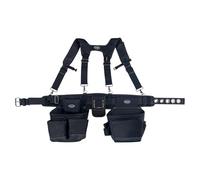 Bucket Boss - Ballistic Tool Belt with Suspenders, Tool Belts - Professional Series (57100), Black