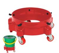 Bucket Cart - Multifunctional Accessories for Self Shelves, Portasecchi for Catering Services, Oil, Fat, Bucket Trolley with Wheels | Dry Bucket Accessories