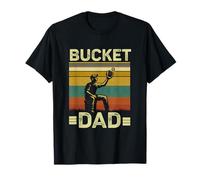 Bucket Dad Softball Dad Baseball Funny Coach Father's Day T-Shirt