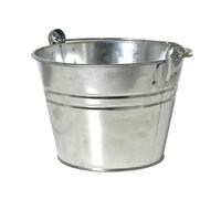Bucket + Eyelet Handle 4L Silver Planter Flower Pot Plants Garden Terrace