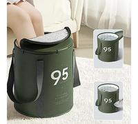 Bucket For Soaking Feet, Portable Travel Foot Bath Tub With Lid, Insulated Foot Bath Bag, Foot Spa Soaking Feet Home Pedicure Basin Outdoor Camping