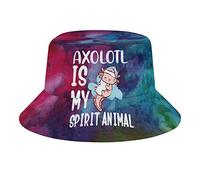 Bucket Hat Axolotl is My Spirit Animal Fashion Unisex Packable Travel Sun Caps Teens Women Men Novelty Outdoor Hats