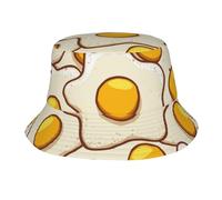 Bucket Hat for Women Men Fried Eggs Sun Shade Beach Hat Fishing Caps Sun Outdoor Vacation Boonie Hats Black