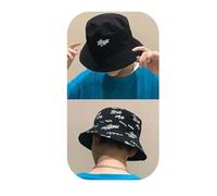 Bucket Hat, Reversible Black Unisex Bucket Hat, Polyester Lightweight Festival Fisherman's Hat for Sun Protection & Travel, Packable Novelty Headwear Gift