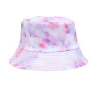 Bucket Hat Reversible Packable Tie Dye Hats Double Side Reversible Beach Sun Kids Hats, D, One size
