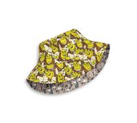 Vanilla Underground Shrek Reversible Bucket Hat | Multicoloured All Over Print Donkey & Shrek Design | Classic Sun Protection Fashion Accessory | Men's Apparel for Movie Lovers