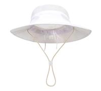 Bucket Hat Unisex Child Summer Protection Hat Toddler Hats Summer Cap Baby Wide Brim Sun Hats Bucket Caps Foldable Beach Cap with Adjustable Chin Strap UPF 50+ Outdoor Play White